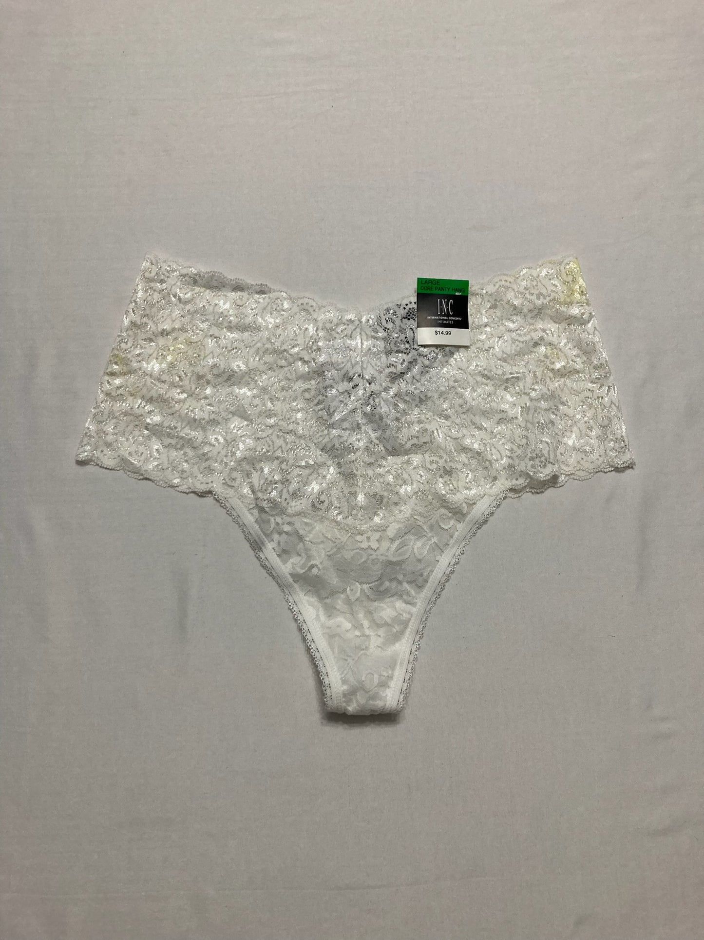 NWD Inc High Waist Lace Thong White L
