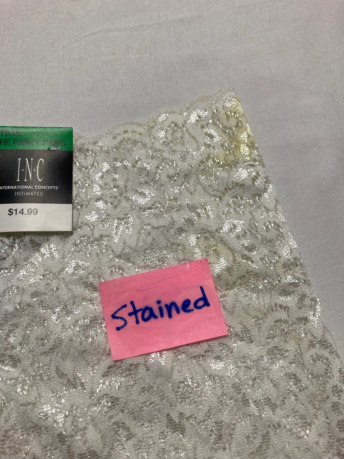 NWD Inc High Waist Lace Thong White L