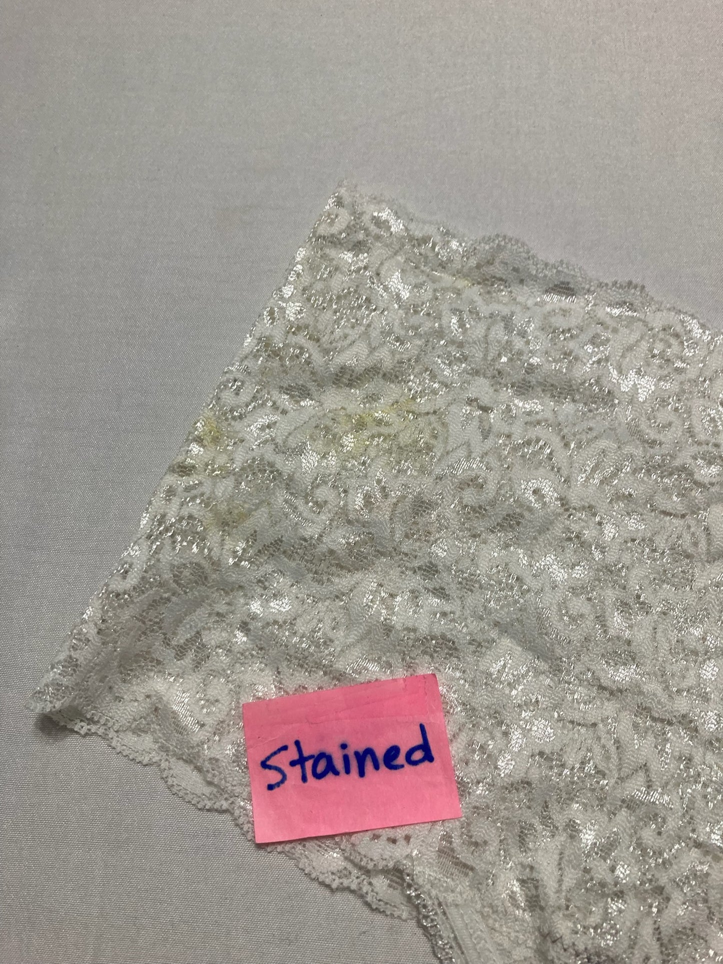 NWD Inc High Waist Lace Thong White L