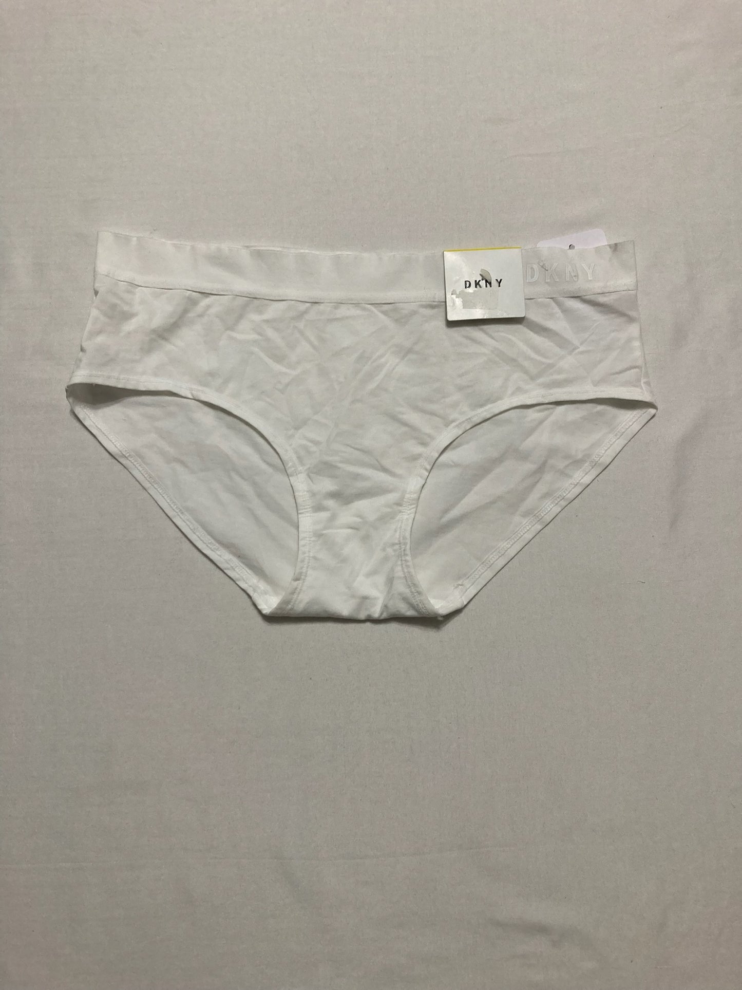 NWD DKNY Classic Cotton Boy Brief Panty Poplin White M