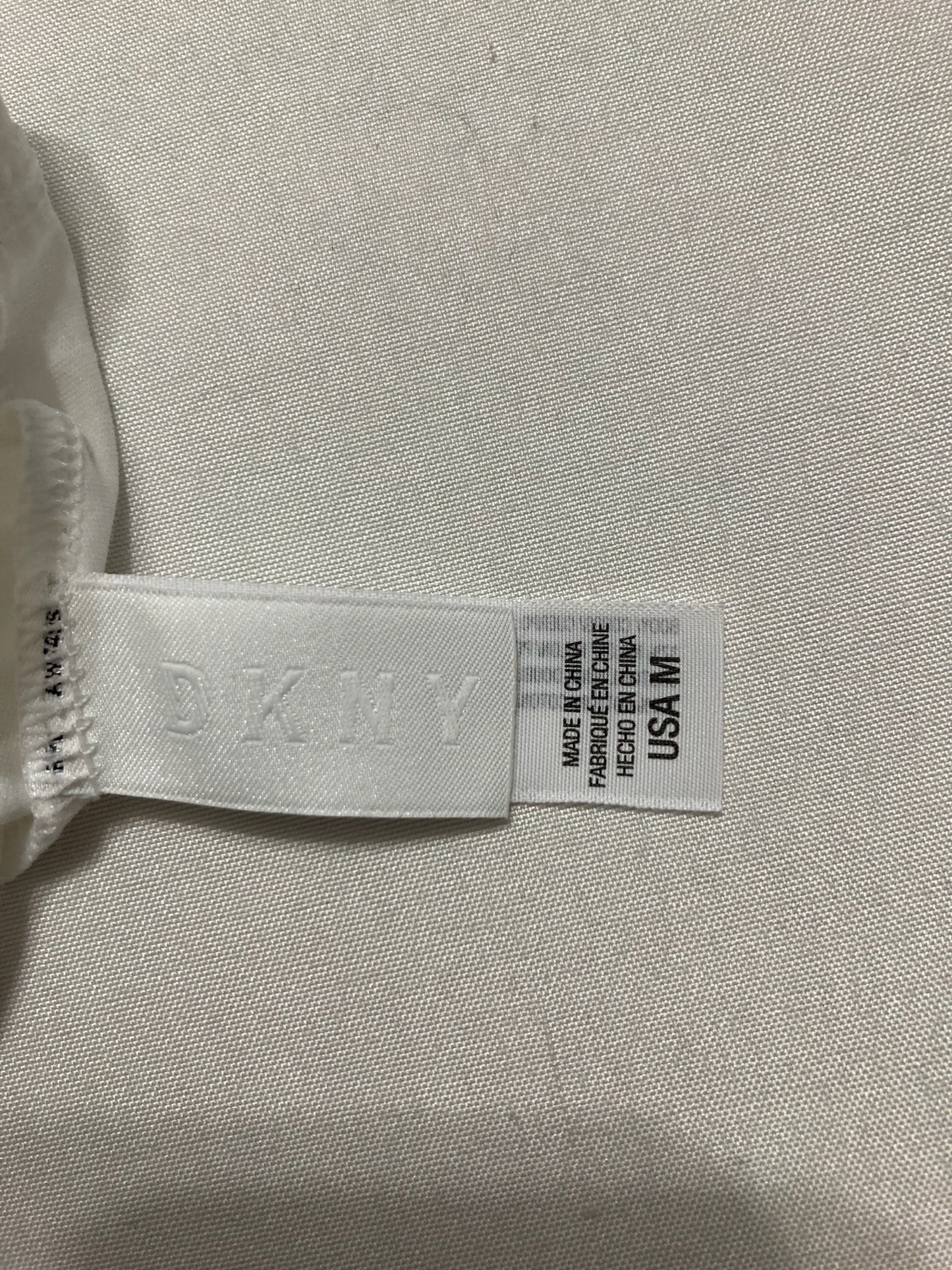 NWD DKNY Classic Cotton Boy Brief Panty Poplin White M