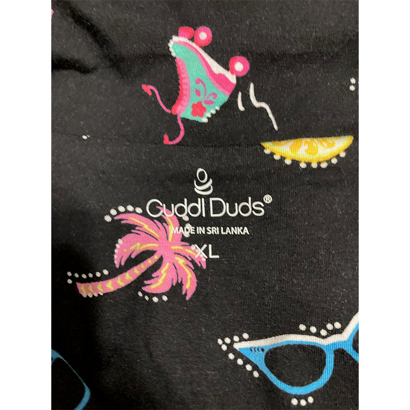 Cuddl Duds Only Pajama Top Notch Collar Multicolor XL