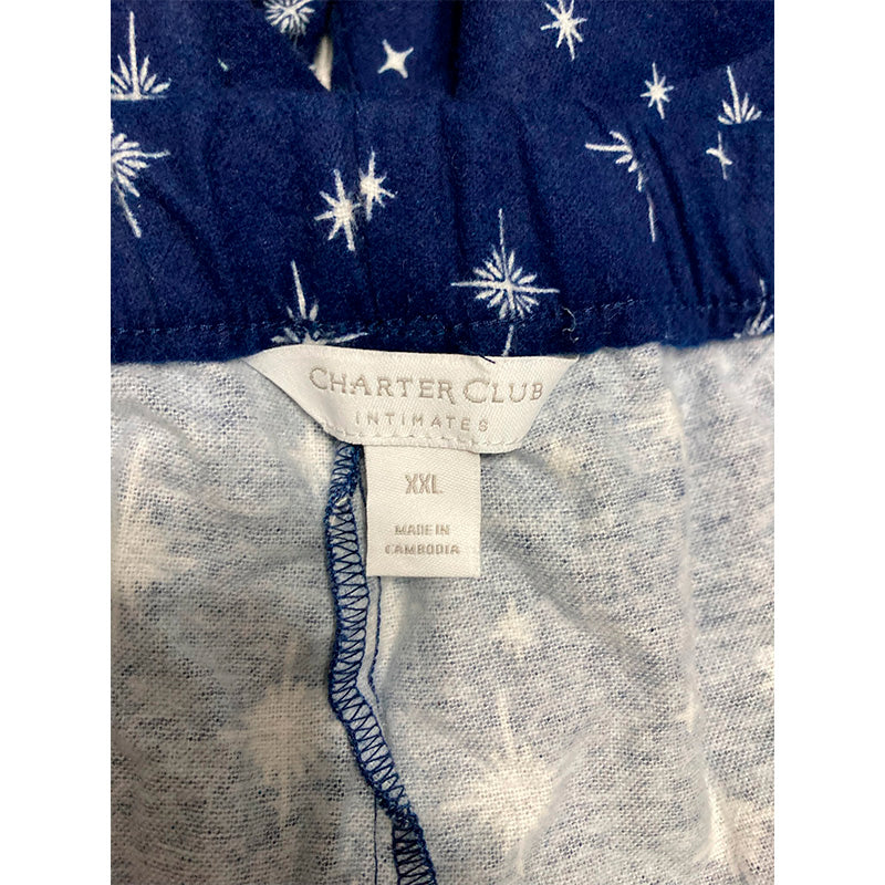 Charter Club Only Pajama Bottom Navy Stars 2XL