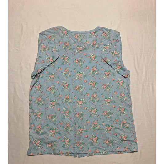 Charter CLub Only Pajama Top Round Neck Floral L