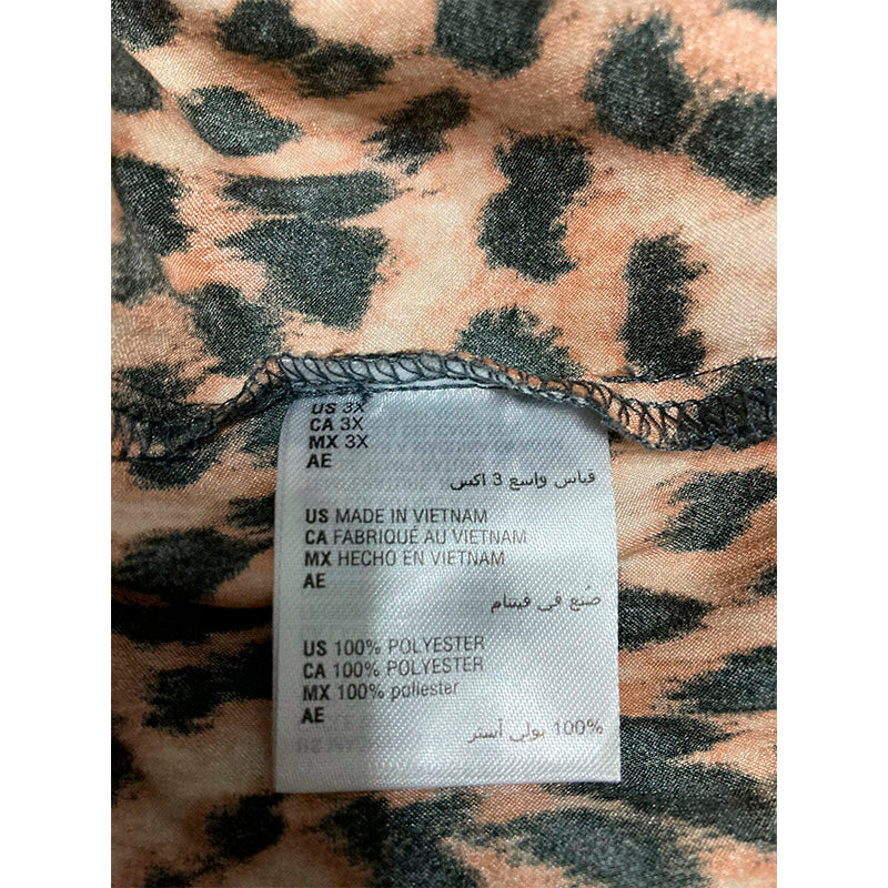 INC Only Sleep Pants Waist Band Animal Print 3X