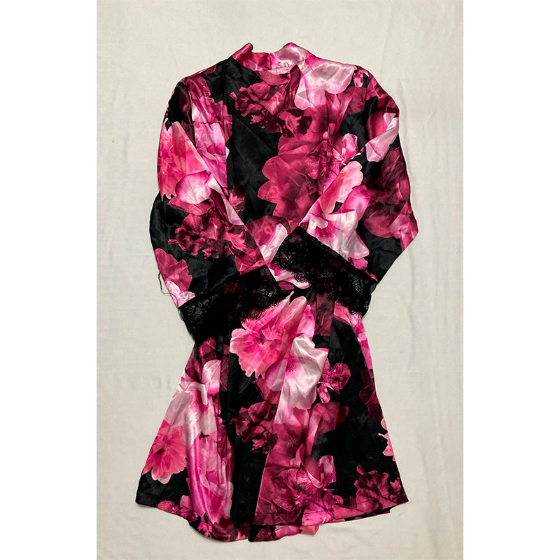 NWD Linea Donatella Wrap Robe Multicolor Floral M