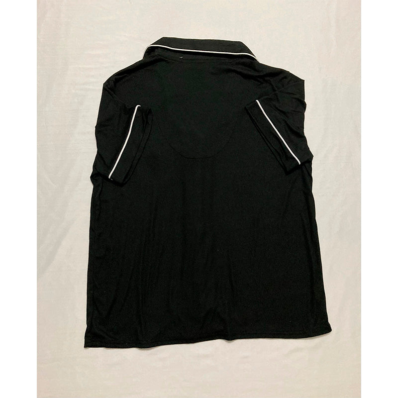 Nicole Hiller Only Pajama Top With Buttons Black L