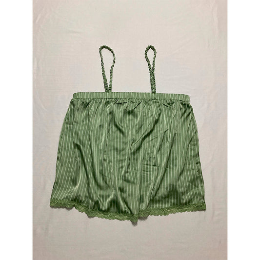 Roudelain T-Shirt Green Olive Striped M