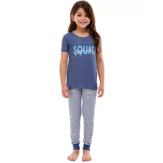 Roudelain Squad Goals Matching Big Kids Pajama Set Blue XS