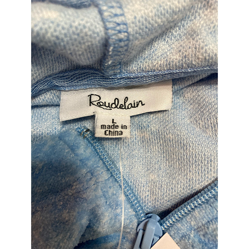 Roudelain Hoodie & Paperbag-Waist Jogger Pants Lounge Set Blue L