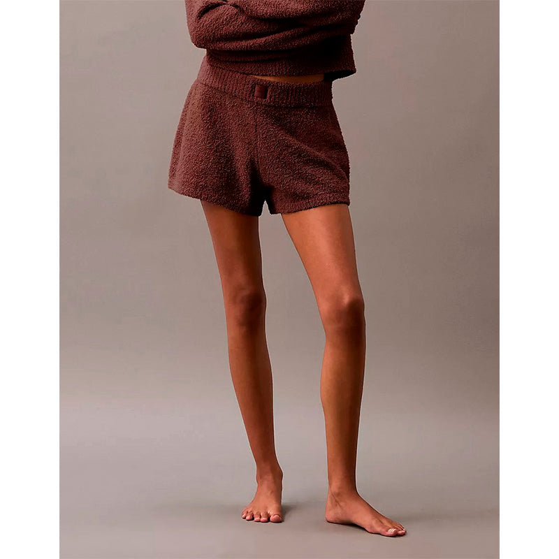 Calvin klein Sleepwear plush pull-on shorts Red Wine M
