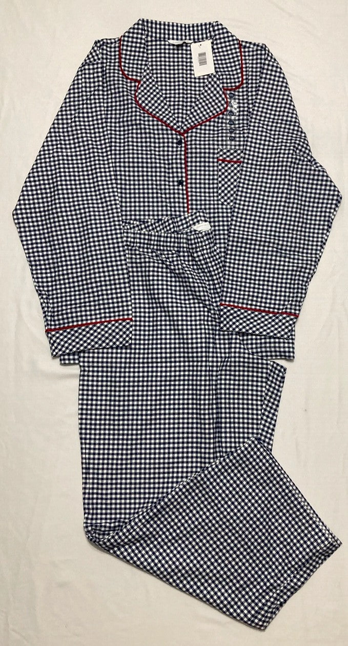 CHARTER CLUB Women's XS Cotton Flannel Pajamas Gingham Check XXL