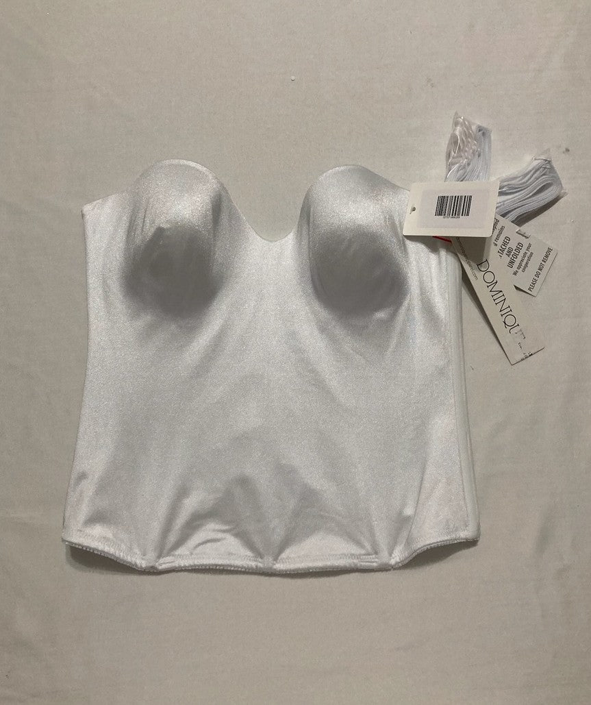 Dominique Ariel Hidden Underwire Longline Bra WHITE 34B