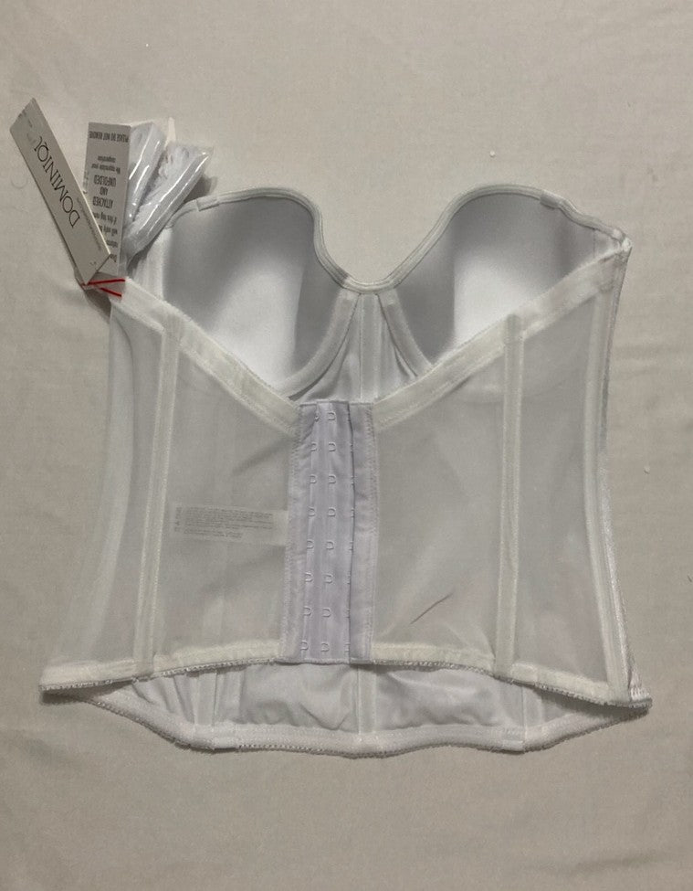 Dominique Ariel Hidden Underwire Longline Bra WHITE 34B