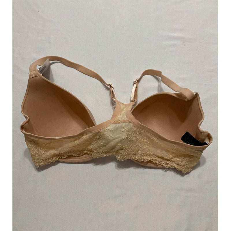 NWD Heidi Klum Smooth Racerback Lace T Shirt Bra Toasted Almond 38D