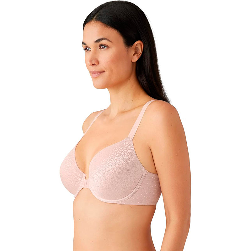 NWD Wacoal Women's Back Appeal Front Close Racerback T-Shirt Bra ROSE DUIST 38C