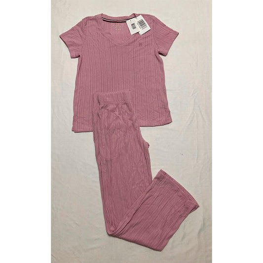 TOMMY HILFIGER Women's Pink Sleepwear Top & Pant PINK XS