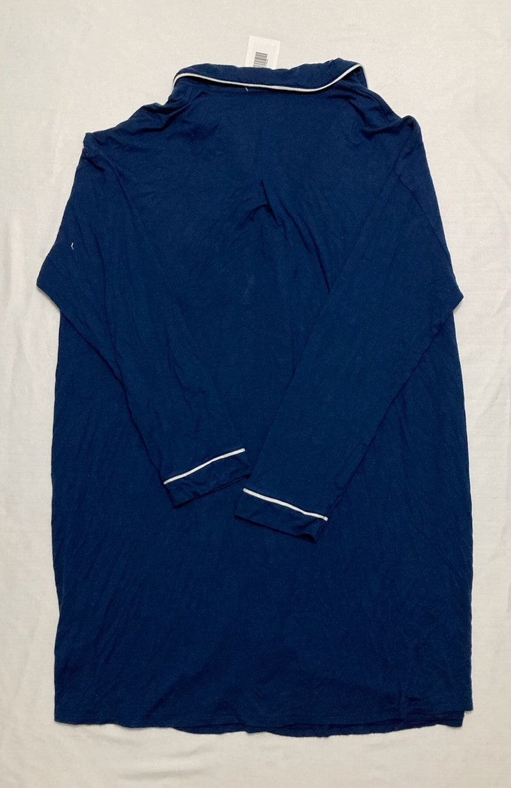 STARS ABOVE Beautifully Soft Notch Collar Nightgown Navy blue XL