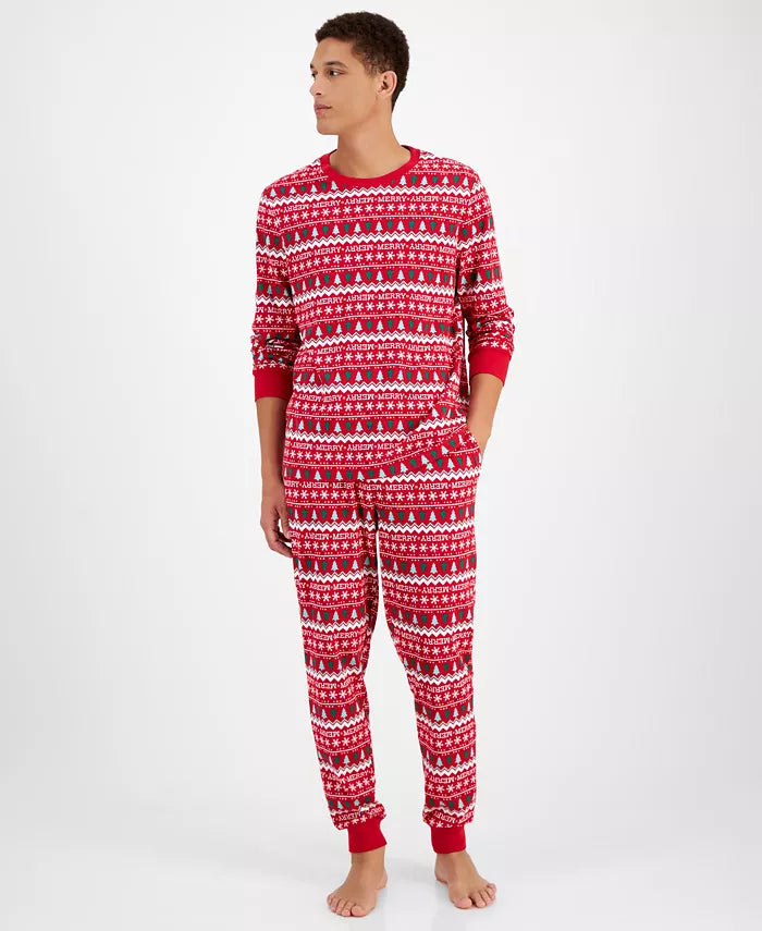 Holiday Lane Men's Merry Mix It Cotton Matching Family Pajamas Set Multicolor M