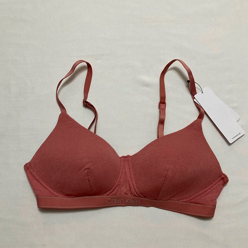 Calvin Klein Pure Ribbed Lightly Lined Bralette Rebelious S