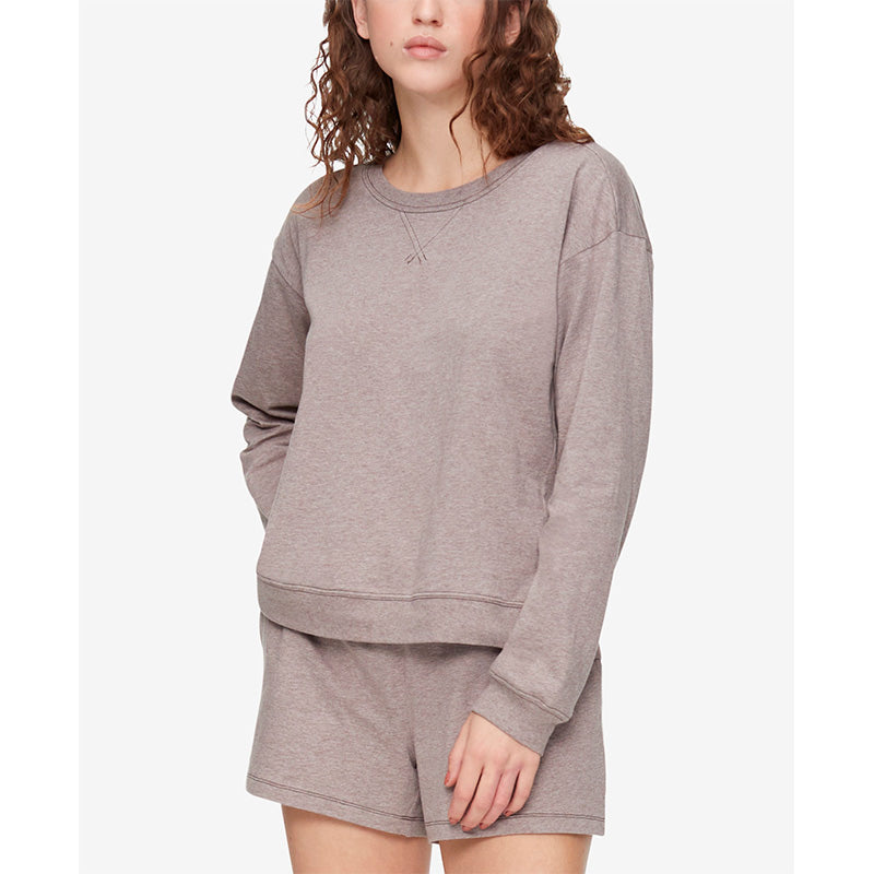 Calvin Klein Form Body To Long Sleeve Lounge Only Sweatshirt Brown L