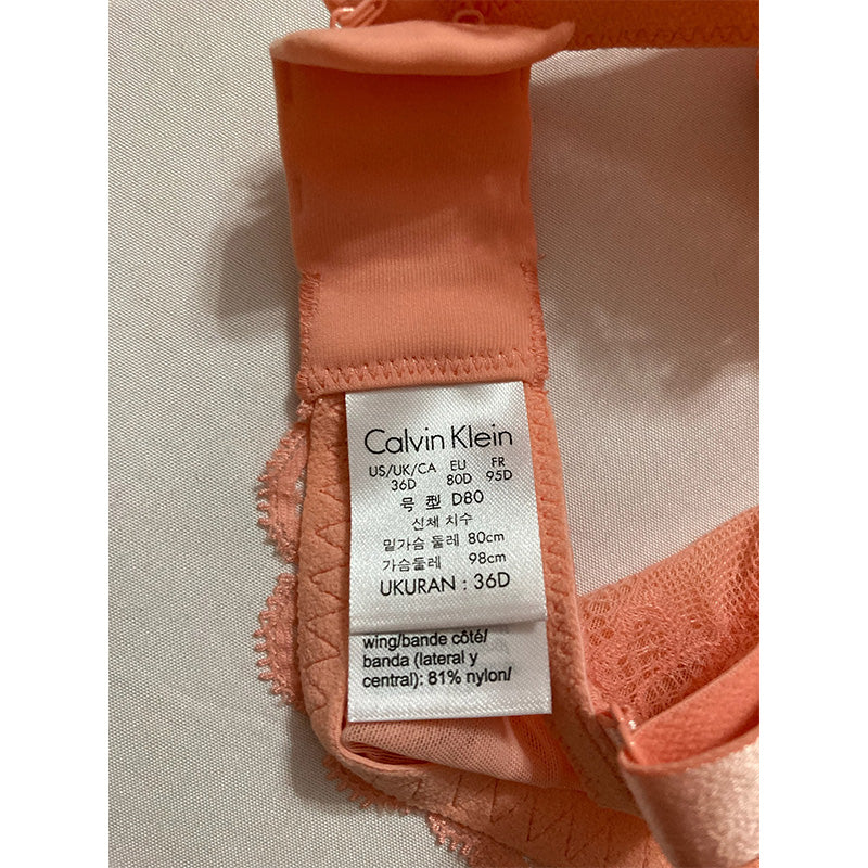 Calvin Klein Underwear Seductive Comfort Demi Bra  Fruit Orange 36D