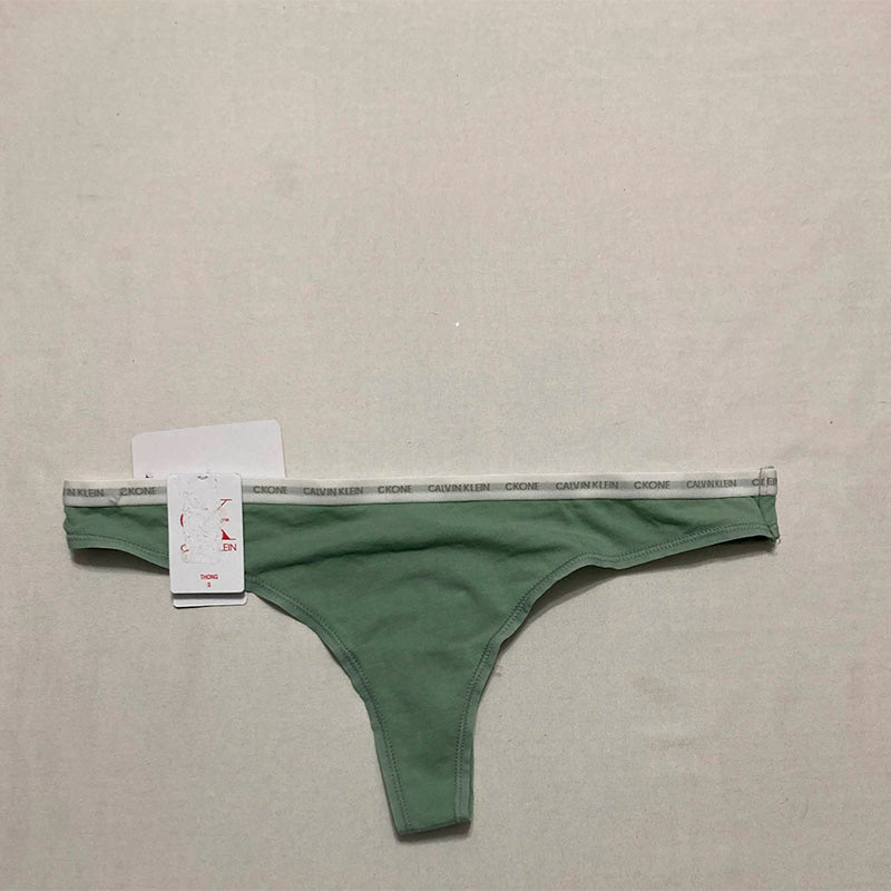 Calvin Klein Ck One Cotton Singles Thong Underwear Green S