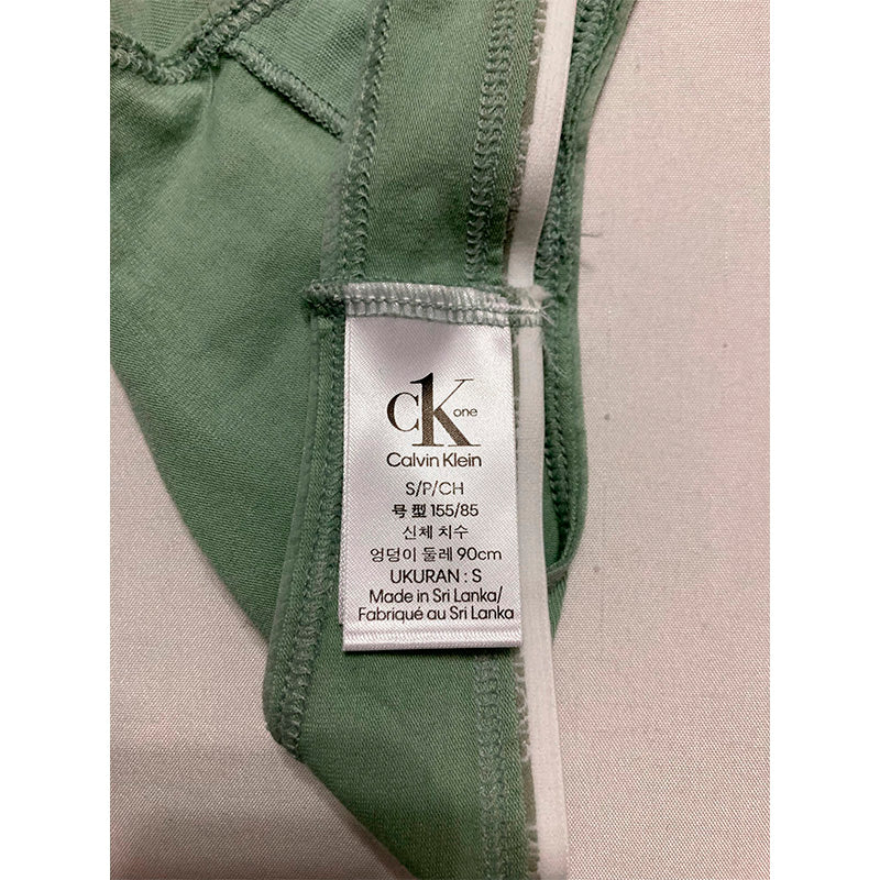 Calvin Klein Ck One Cotton Singles Thong Underwear Green S