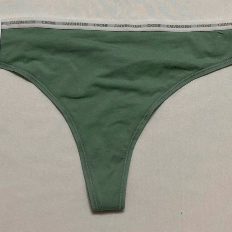 Calvin Klein Cotton Singles Thong Underwear Green XL