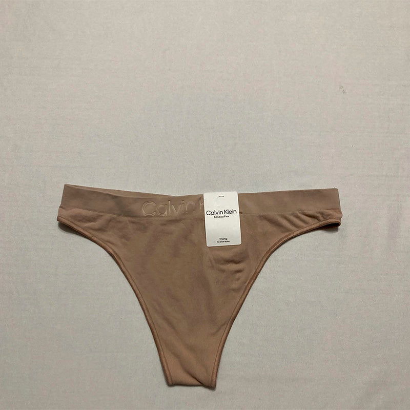 Calvin Klein Bonded Flex Mid Rise Thong Panty Cedar XS