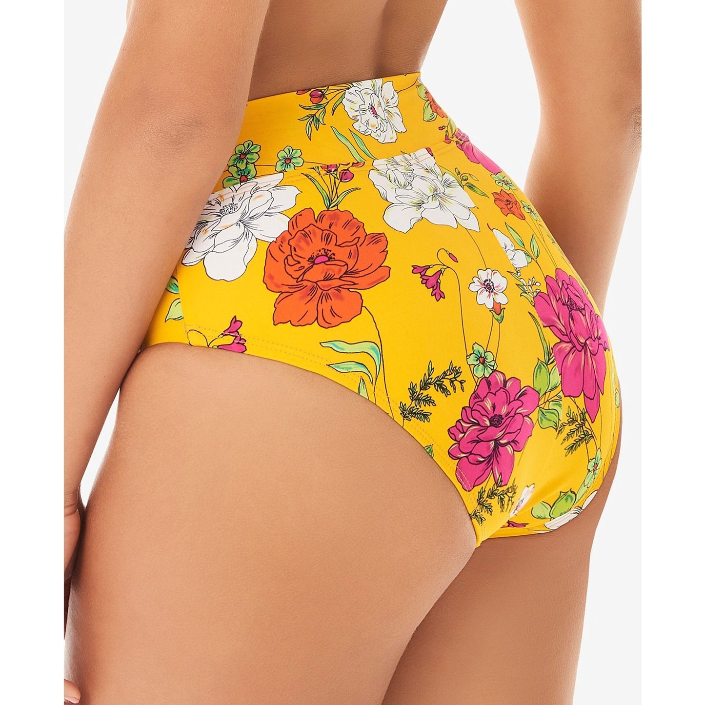 SKINNY DIPPERS Swimwear Control Bathing Suit Swim Bottom Separate FLORAL L
