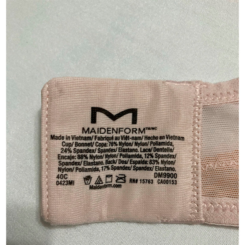 Maidenform The Lift Push Up & in Demi Bra Sandshell W/Honey Blush Beige 40C