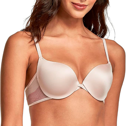 Maidenform The Lift Push Up & in Demi Bra Sandshell W/Honey Blush Beige 40C