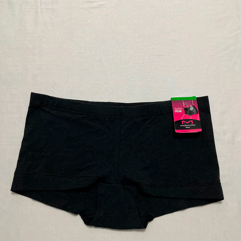 Maidenform Boyshort Underwear Comfortable Full-coverage Boy-short Black L