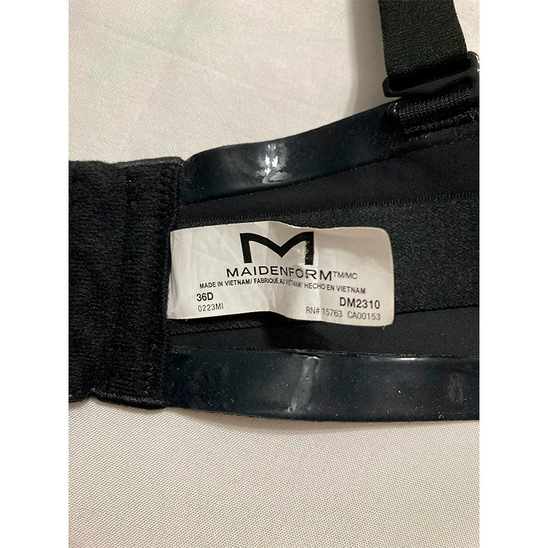 Maidenform Smooth Strapless Extra Coverage Black 36D