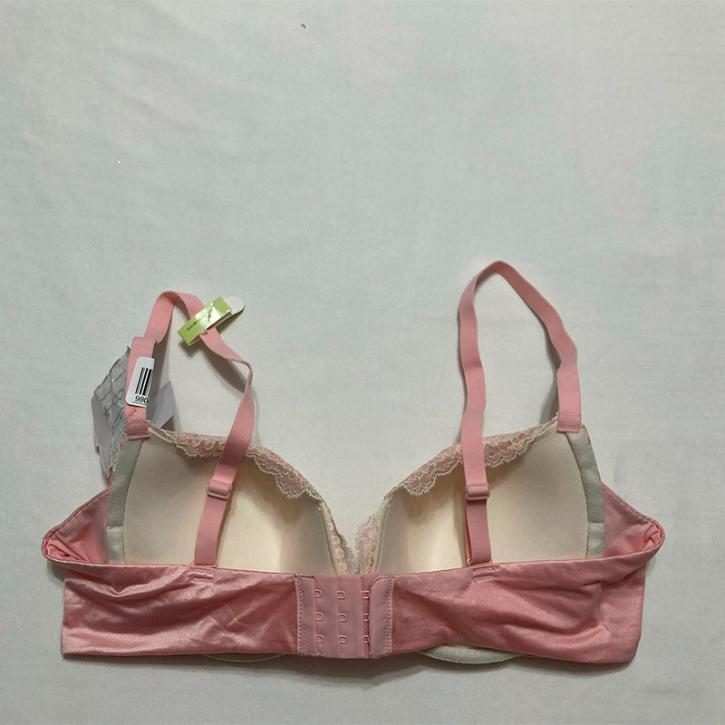 Maidenform The Lift Push Up & in Lace Demi Bra Ivory/Pink 38B