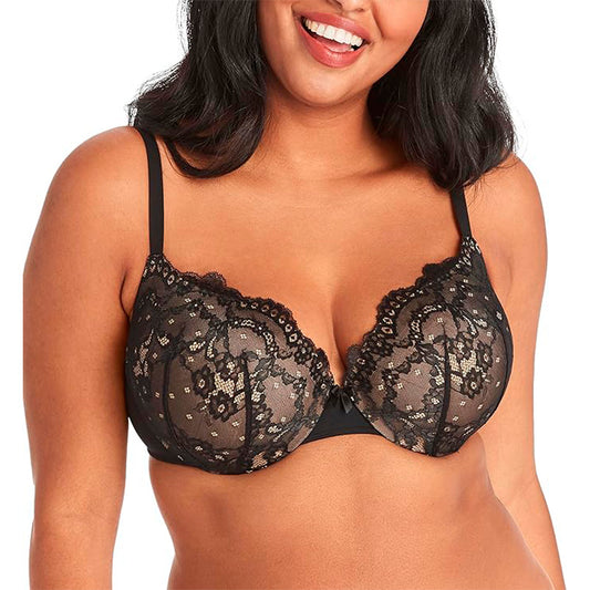 Maidenform Love the Lift Push Up & in Demi Black/Body Beige 38D