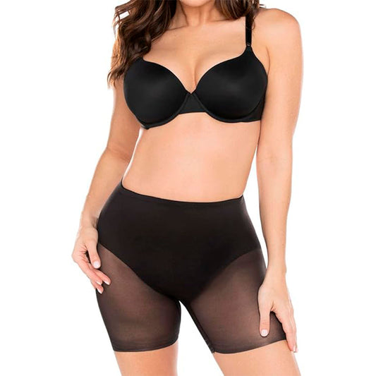 Miraclesuit Shapewear Sheer Derriere Lift Boyshorts Black Body Shaper M