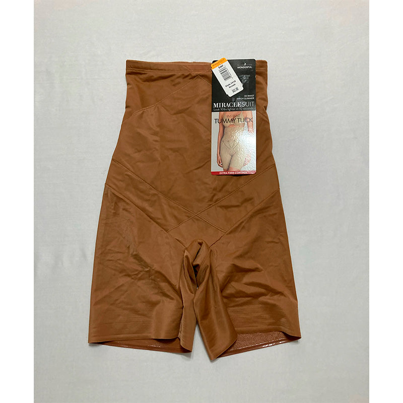 Miraclesuit Tummy Tuck High-Waist Thigh Slimmer Brown S