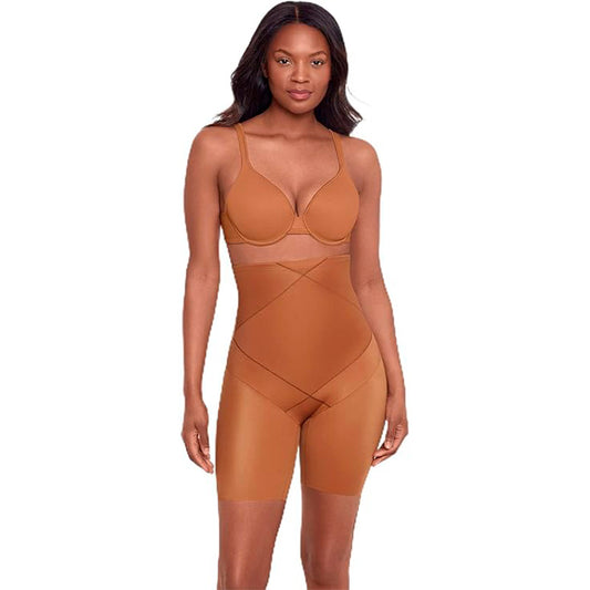 Miraclesuit Tummy Tuck High-Waist Thigh Slimmer Brown S