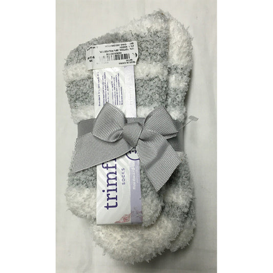 Trimfit Scalloped Socks Little Girls & Big Girls Gray XS