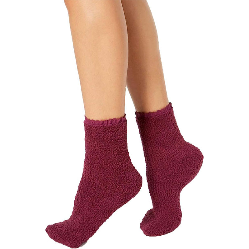 Charter Club Lace-Trim Supersoft Socks Burgundy 9-11