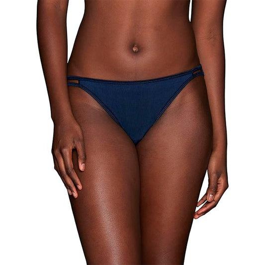 Vanity Fair Illumination String Bikini Panties Silky Stretch & Satin Trim Ghost Navy 5