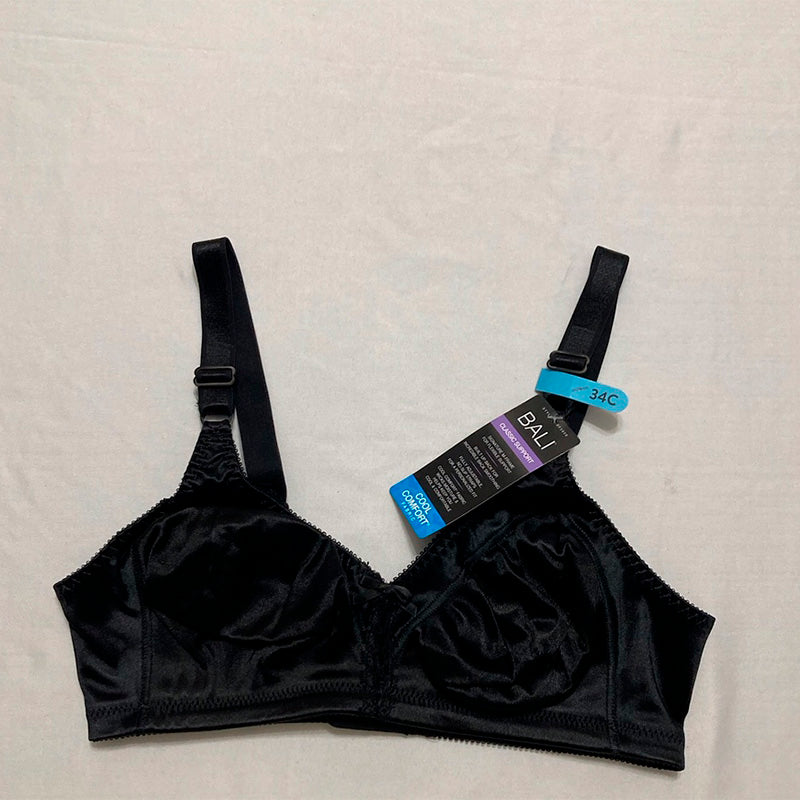Bali Womens Double Support Wireless Bra Black 34C