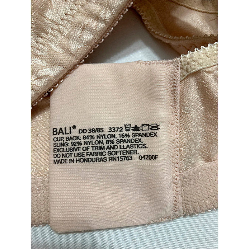 Bali Double Support Wireless Bra Straps Full-coverage Bras Soft Taupe 38DD