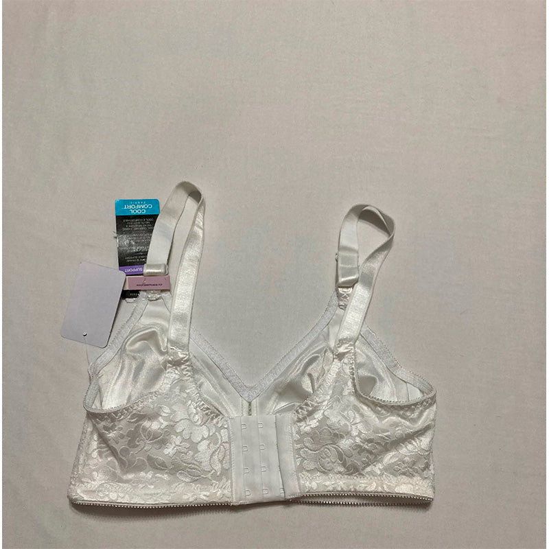 Bali Women's Double Support Spa Closure Wire-Free Bra White 34D