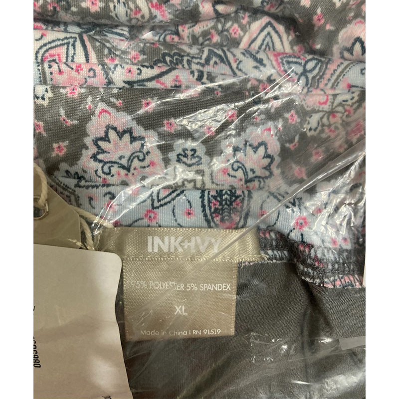 INK+IVY Short Sleeve Scoop Neck Breathable Pajamas Multicolor XL