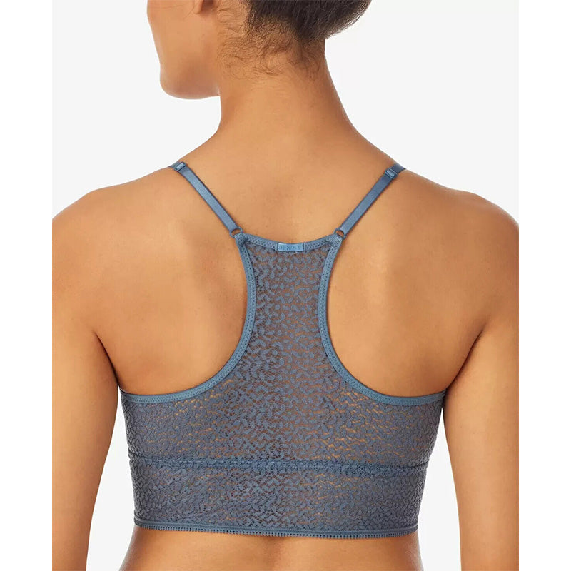 DKNY Modern Lace Racerback Bra Foam lined cups Blue L