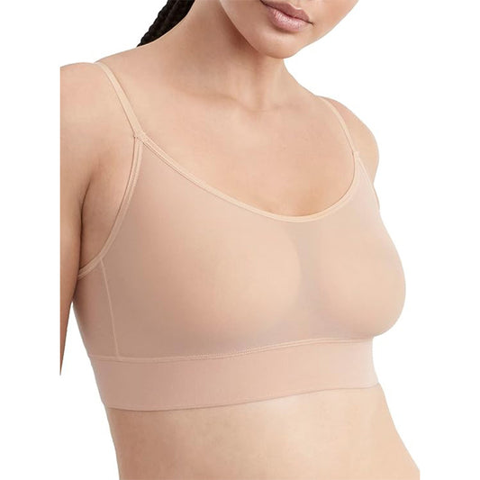 OnGossamer Gossamer Mesh Longline Wireless Bralette - Champagne S