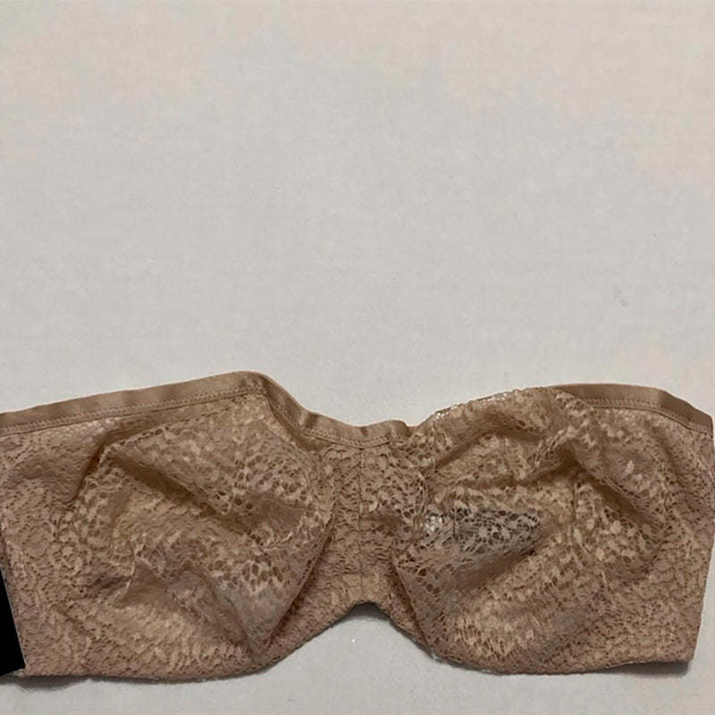 DKNY Modern Lace Unlined Strapless Bra Champagne 38D